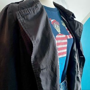 Kenneth Cole Reaction Black Trench Coat Women’s XL